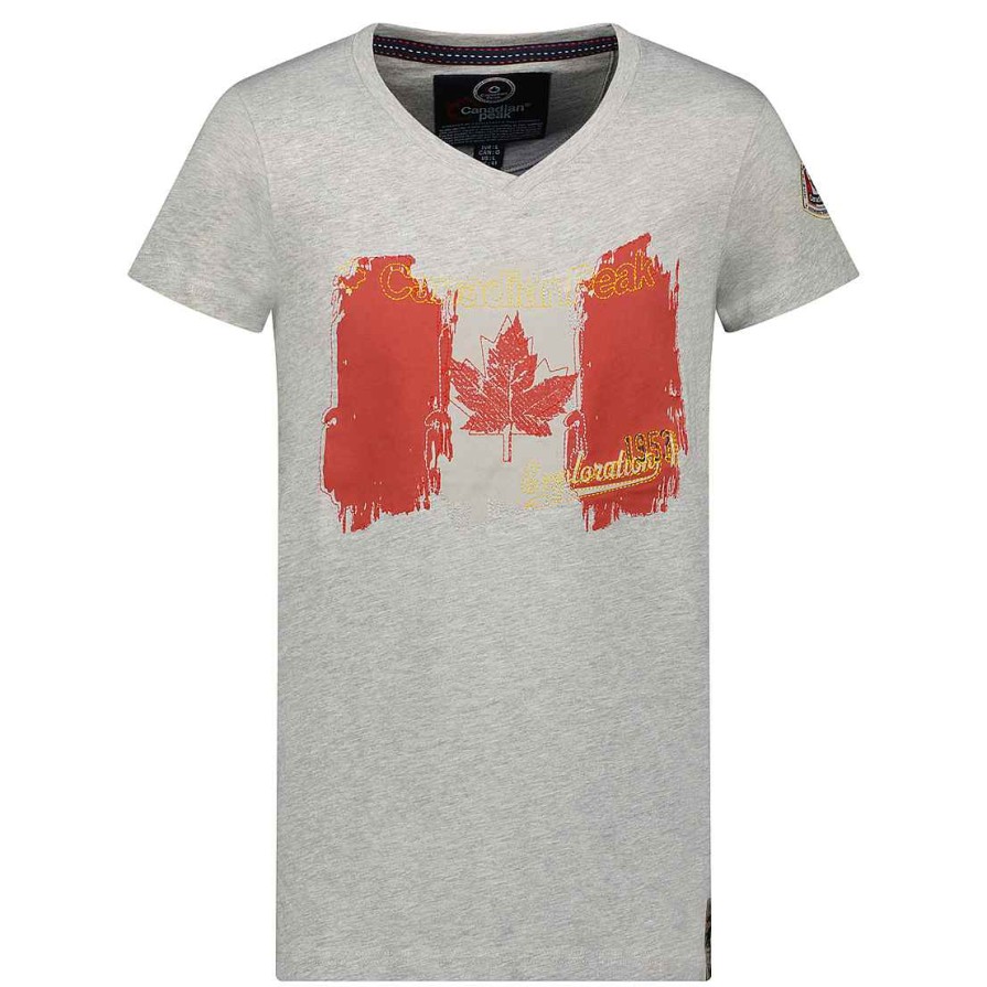 Homme Canadian Peak T-Shirt | Jerable Men B.Grey Cp Rm Men 235