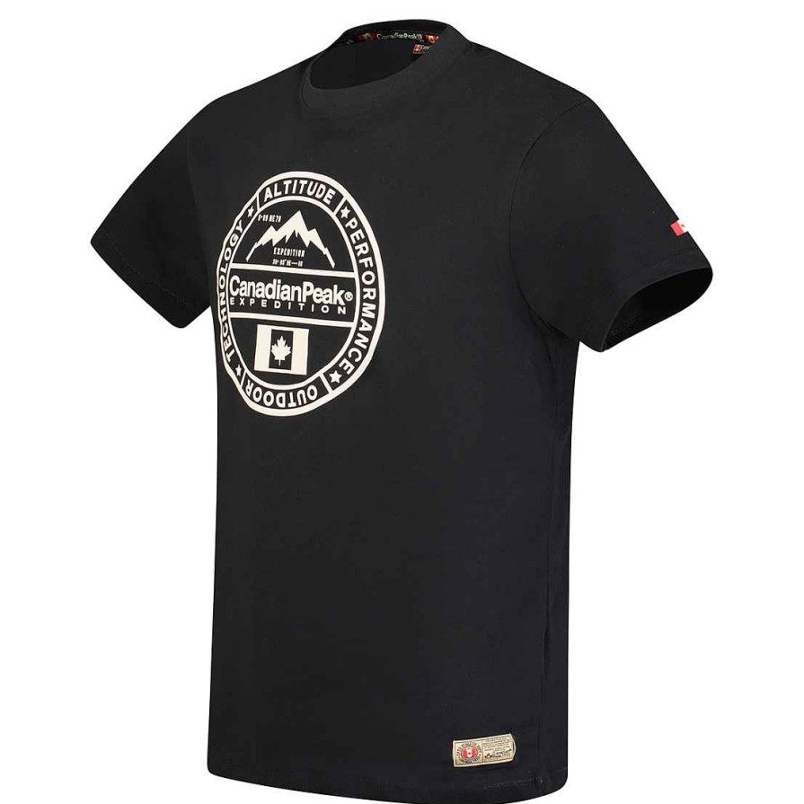 Homme Canadian Peak T-Shirt | Jacobeak Black Rm Men 249