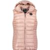 Femme Canadian Peak Gilet | Volombiana Vest Hood Old Pink Cp Rm Lady 096