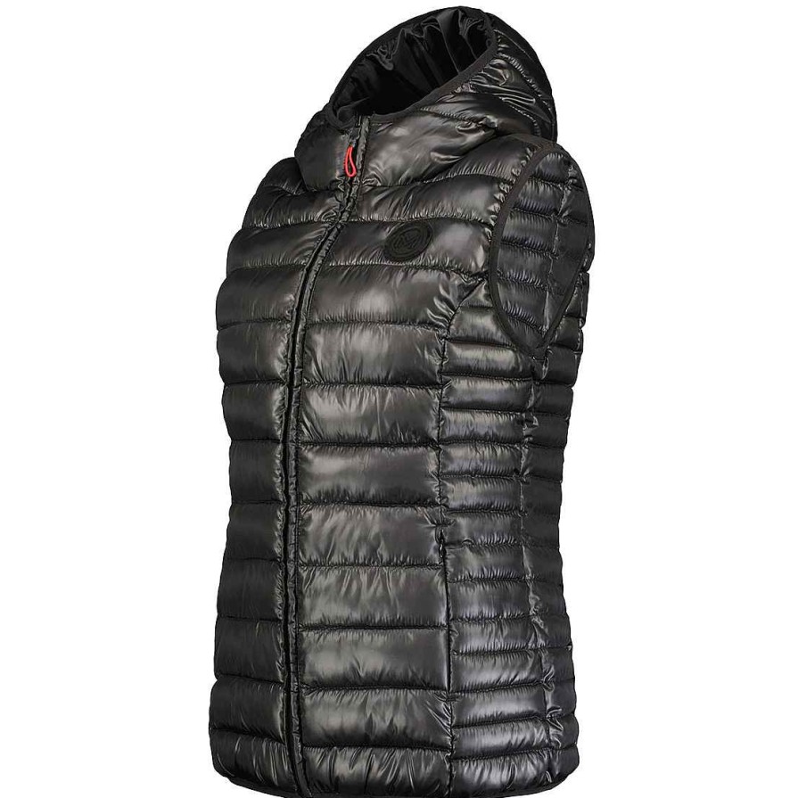 Femme Canadian Peak Gilet | Annemai Vest Hood Mt Black Lady 096