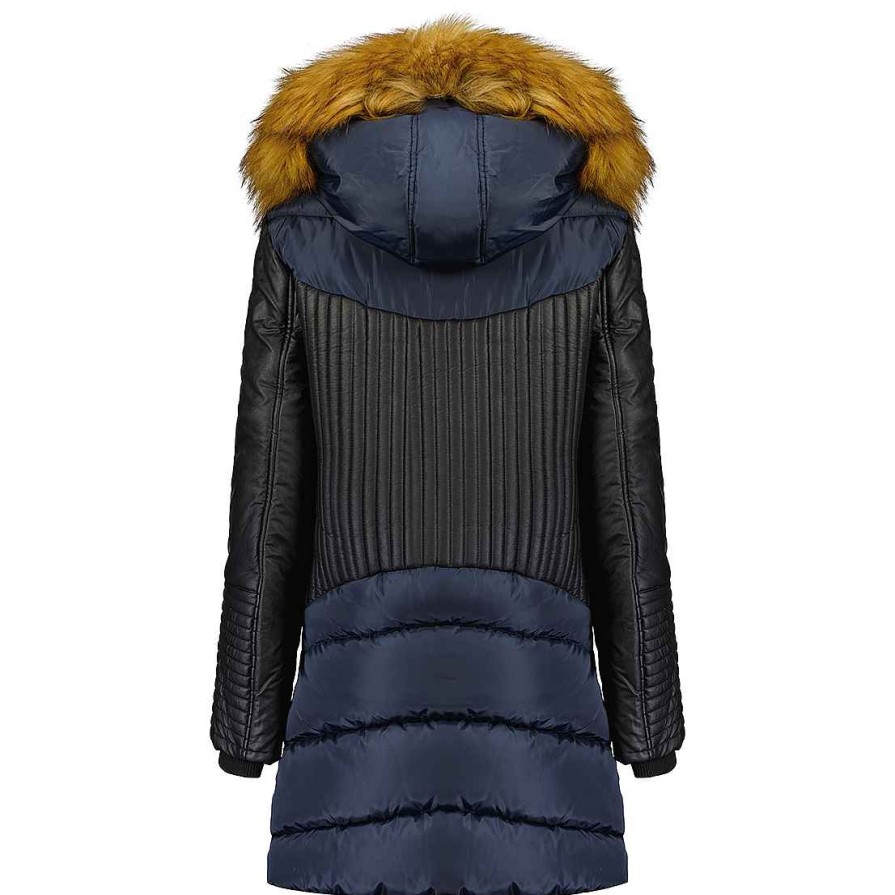 Femme Canadian Peak Parka | Ausmoseak Navy Lady Bs 068