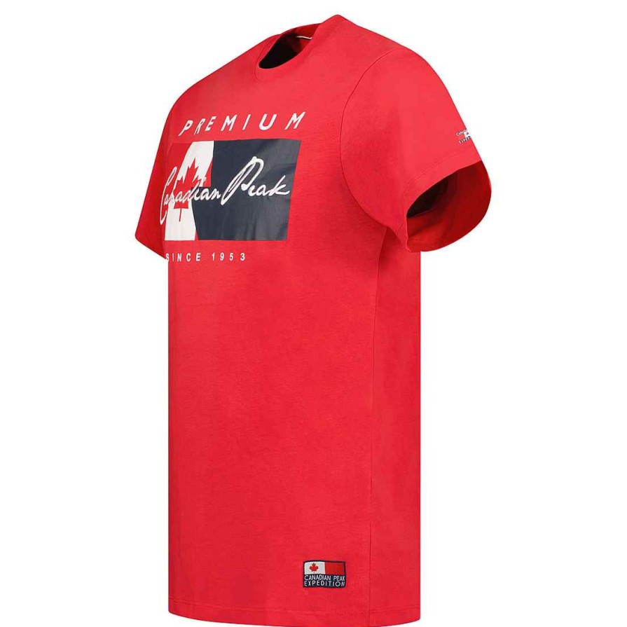 Homme Canadian Peak T-Shirt | Jarnesseak Red Rm Men 249