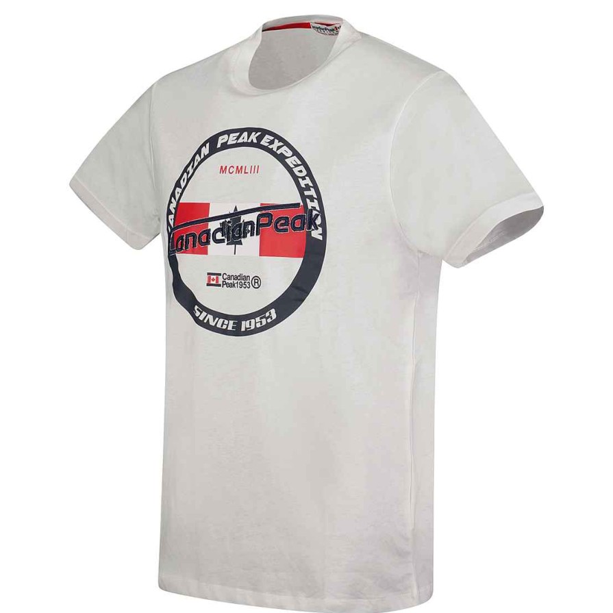 Homme Canadian Peak T-Shirt | Jariseak White Rm Men 249