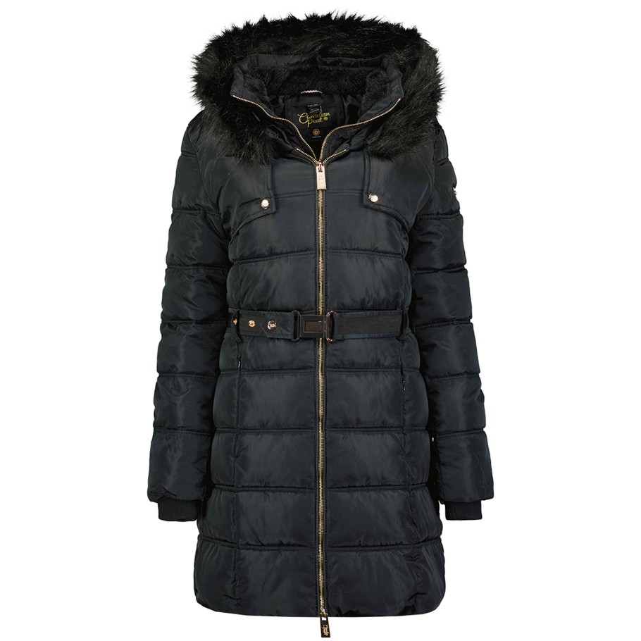 Femme Canadian Peak Parka | Diamentereak Long Cp Black Bs Lady 054