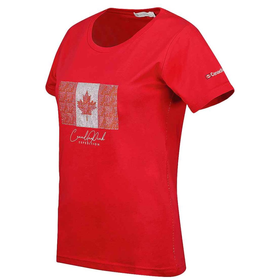 Femme Canadian Peak T-Shirt | Jwildeak Red Rm Lady 204