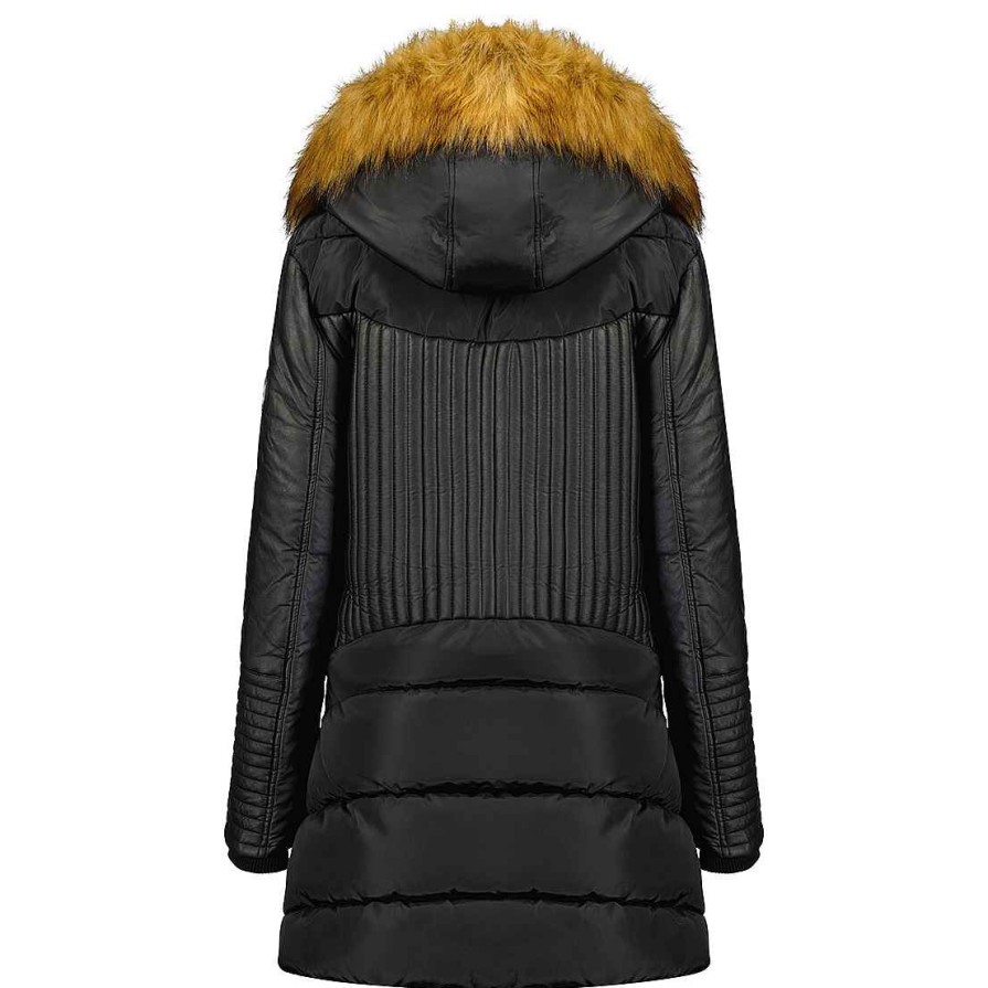 Femme Canadian Peak Parka | Ausmoseak Black Lady Bs 068