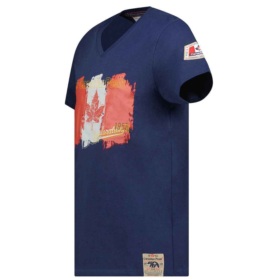 Homme Canadian Peak T-Shirt | Jerable Men Navy Cp Rm Men 235