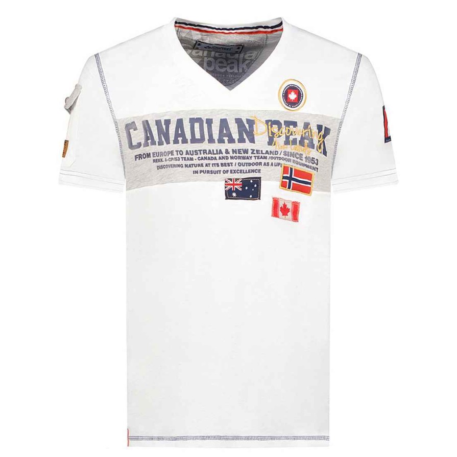 Homme Canadian Peak T-Shirt | Jipeak White Men Cp Rm Men 235