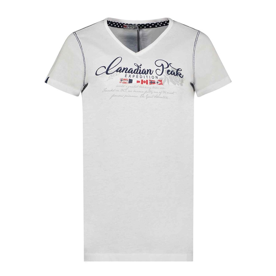 Femme Canadian Peak T-Shirt | Jeanneak White Rm Lady 235