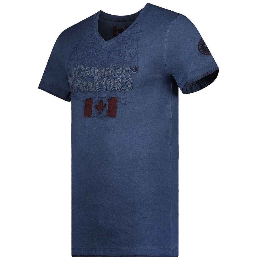 Homme Canadian Peak T-Shirt | Jundeak Ss Cp Navy Men 100