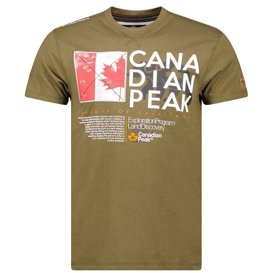 Homme Canadian Peak T-Shirt | Jiltord Kaki Cp Rm Men 235