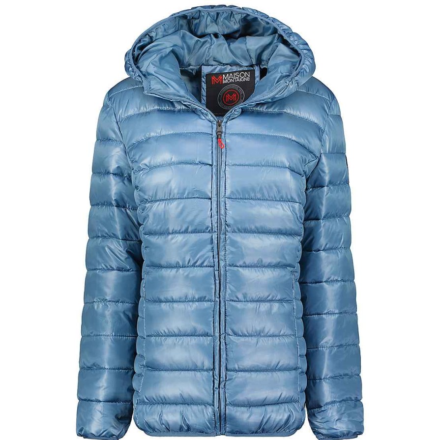 Femme Canadian Peak Blouson | Annemai Hood Mt Washed Blue Lady 096