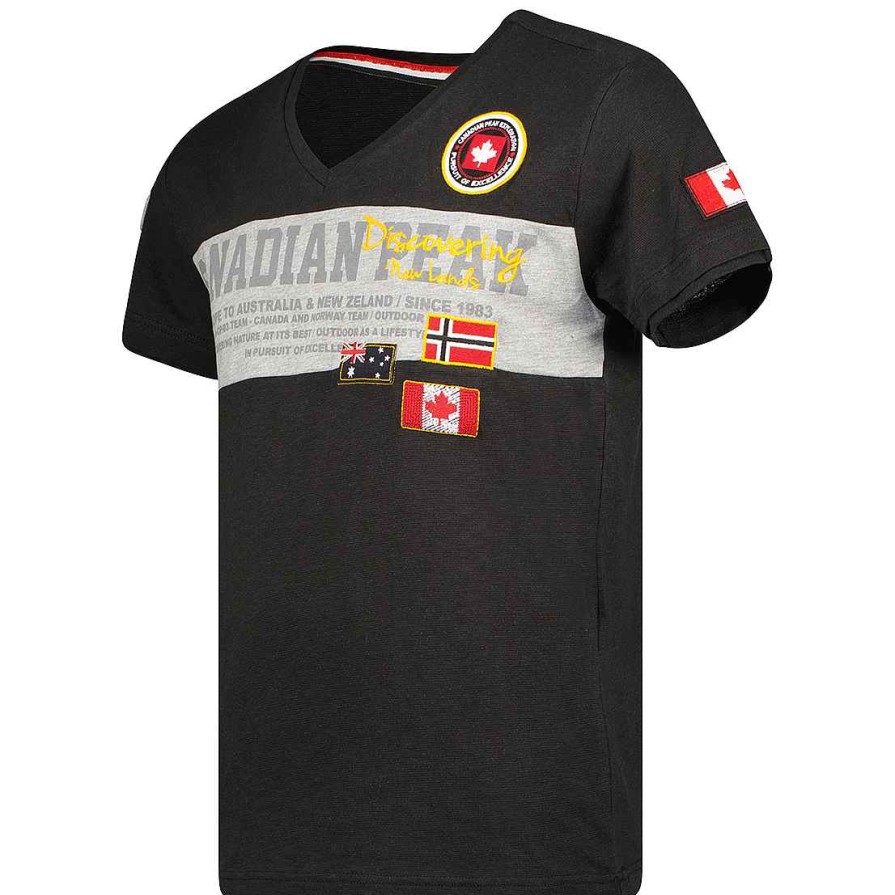 Homme Canadian Peak T-Shirt | Jipeak Ss Bs Cp Black Men 100