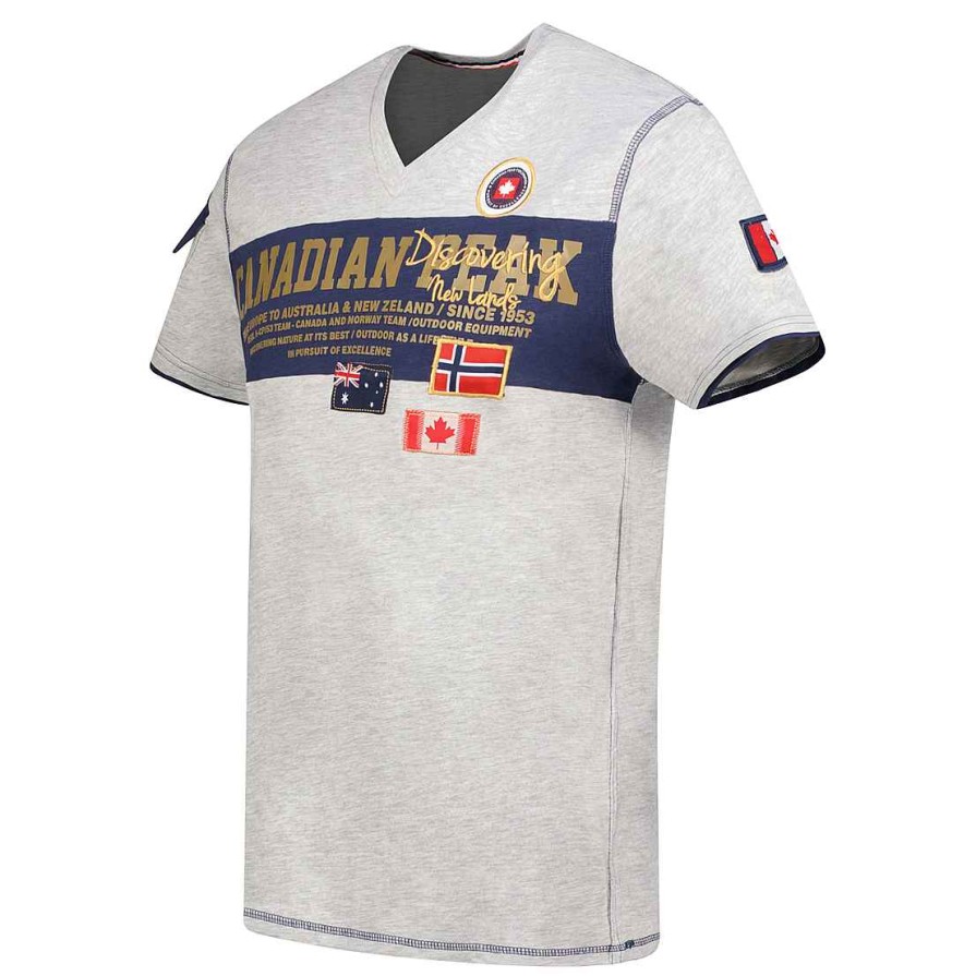 Homme Canadian Peak T-Shirt | Jipeak B.Grey Men Cp Rm Men 235