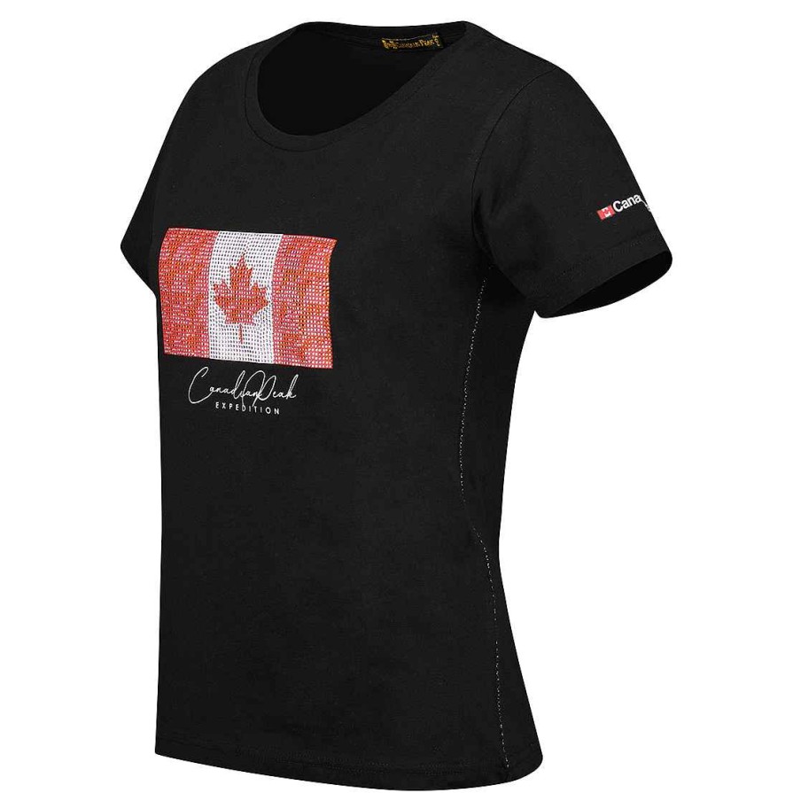 Femme Canadian Peak T-Shirt | Jwildeak Black Rm Lady 204