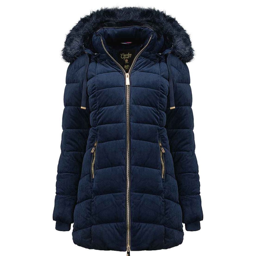 Femme Canadian Peak Parka | Biloveak Long Navy Rm Cp Lady 001