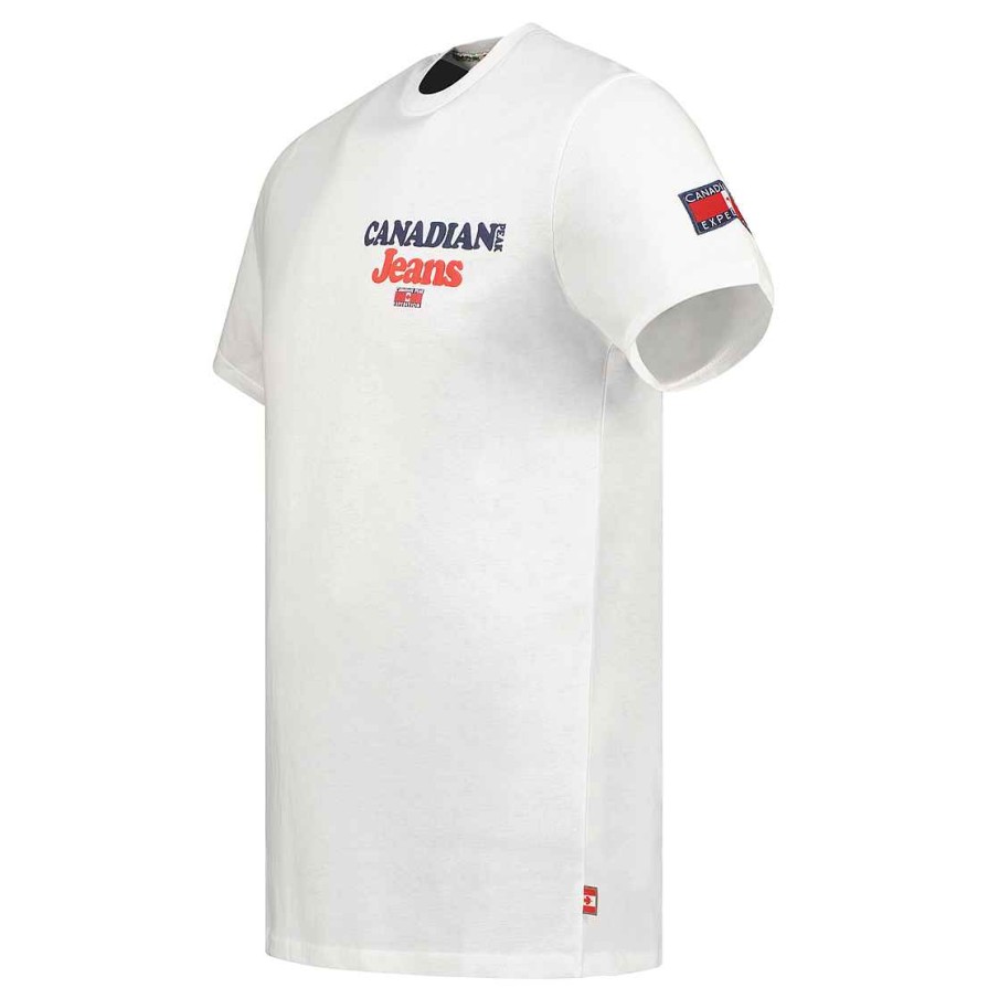 Homme Canadian Peak T-Shirt | Jouppeak White Rm Men 235