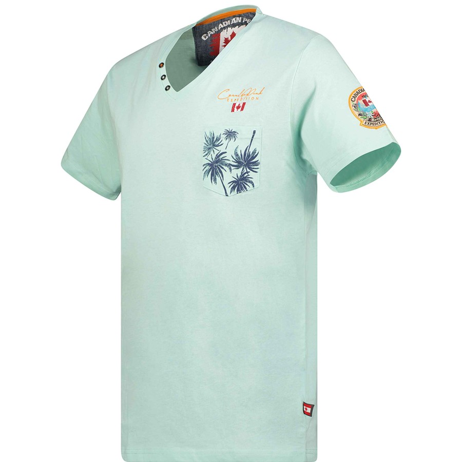 Homme Canadian Peak T-Shirt | Jibeak Mint Rm Men 207