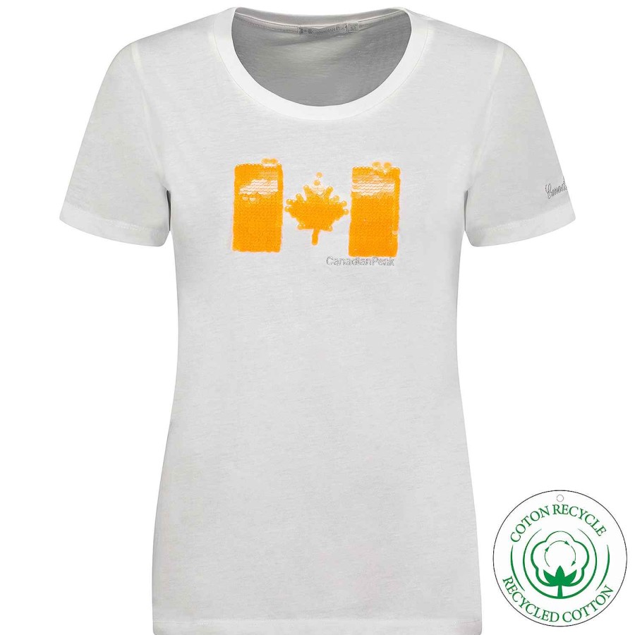 Femme Canadian Peak T-Shirt | Jonquilleak White Rm Lady 204