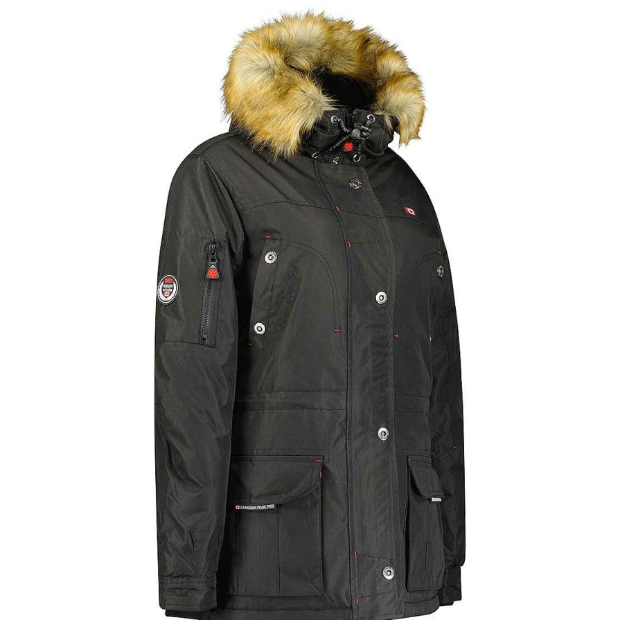 Femme Canadian Peak Parka | Acheak Rm Black Lady 054