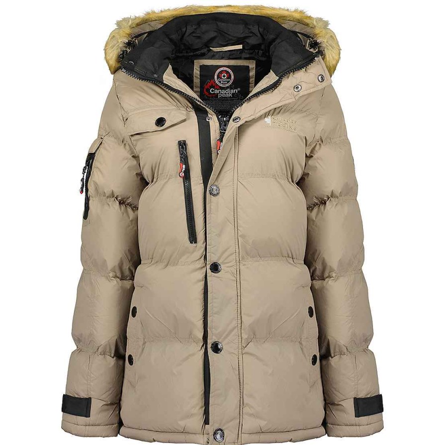 Femme Canadian Peak Parka | Bukka Taupe Cp Rm Lady 021