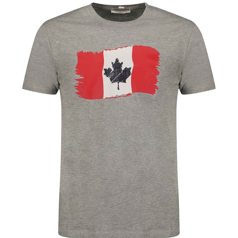 Homme Canadian Peak T-Shirt | Jorenteak Bgrey Rm Men 254