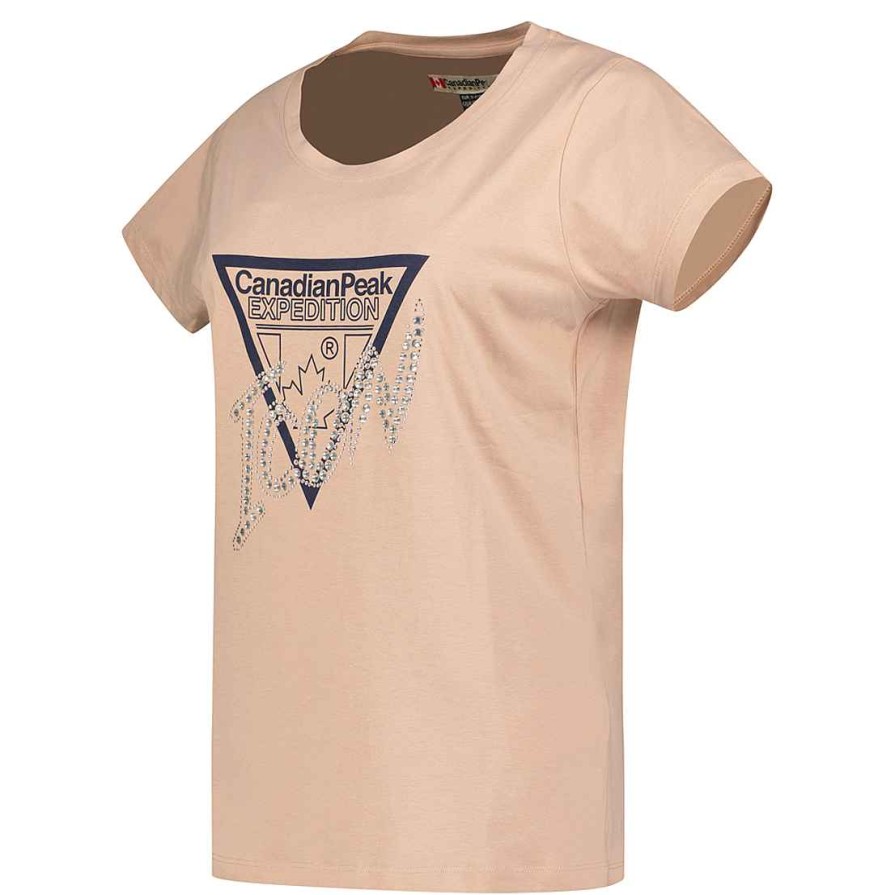 Femme Canadian Peak T-Shirt | Jalimeak Old Pink Rm Lady 249