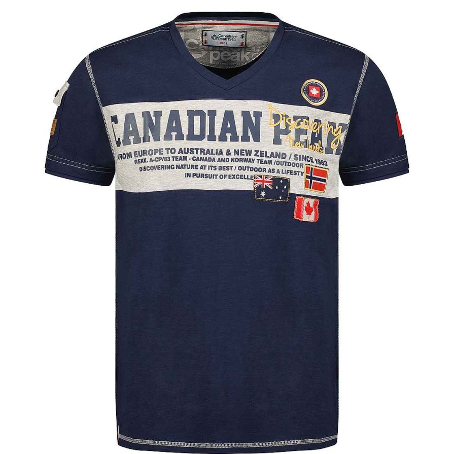 Homme Canadian Peak T-Shirt | Jipeak Navy Men Cp Rm Men 235