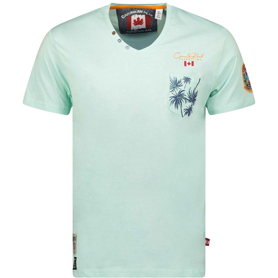 Homme Canadian Peak T-Shirt | Jibeak Mint Rm Men 207