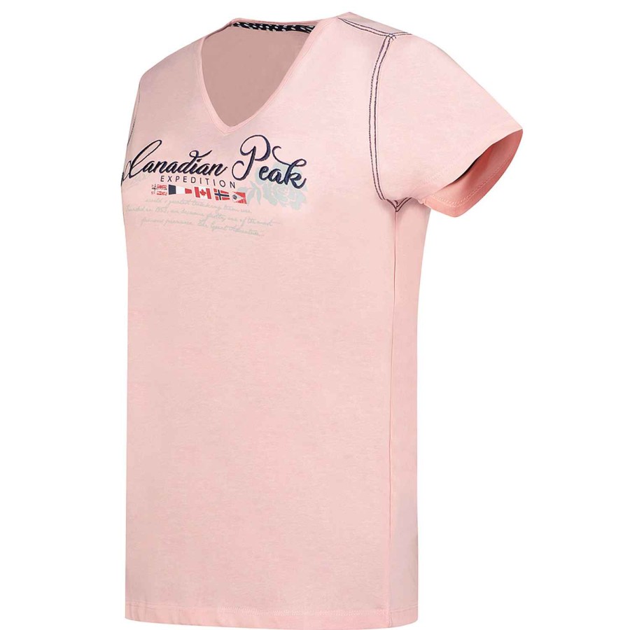 Femme Canadian Peak T-Shirt | Jeanneak Old Pink Rm Lady 235