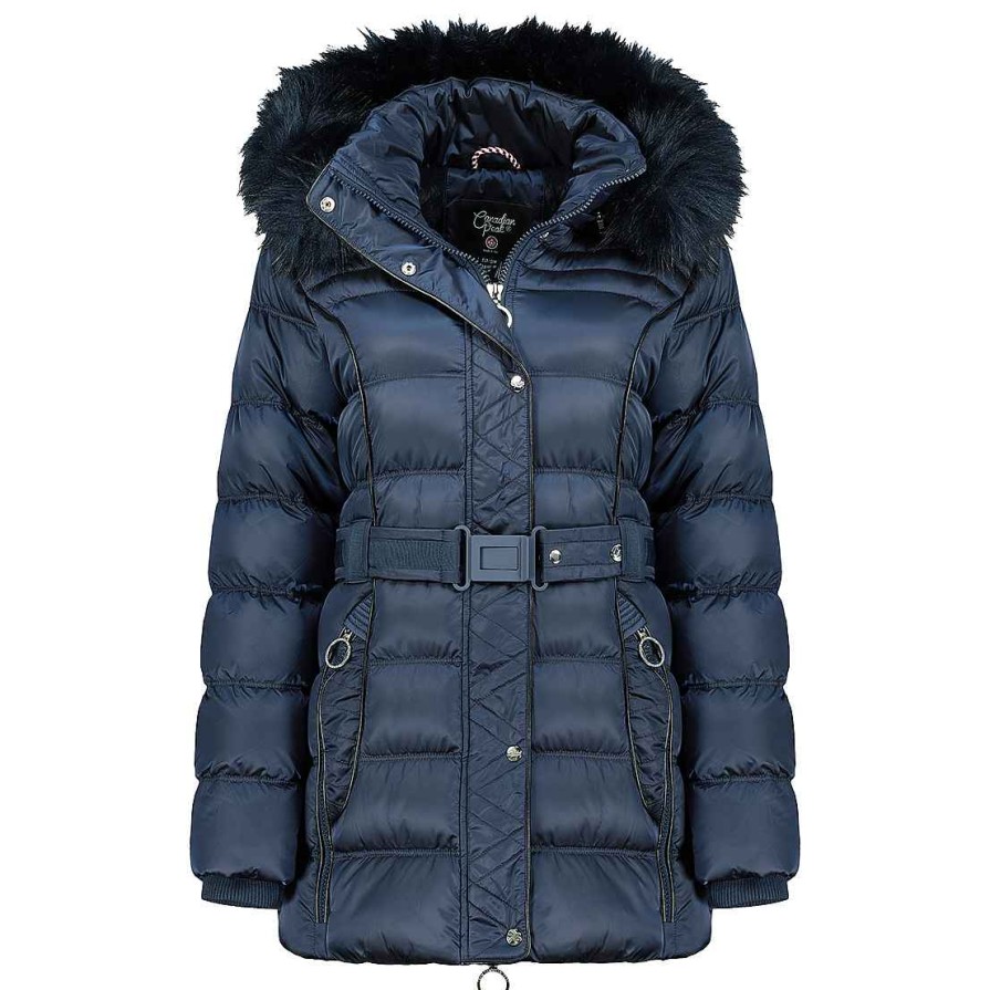 Femme Canadian Peak Parka | Aimeraudeak Navy Bs Rm Cp Lady 070