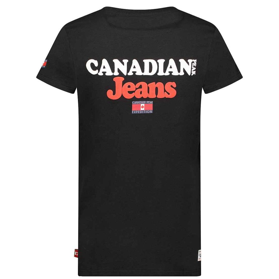 Homme Canadian Peak T-Shirt | Jouppeak Black Rm Men 235