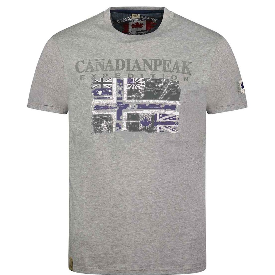 Homme Canadian Peak T-Shirt | Jaloneak Bgrey Rm Men 249