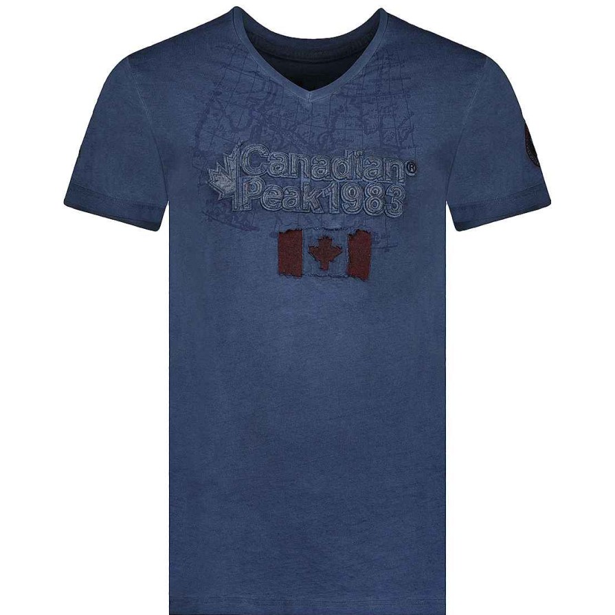 Homme Canadian Peak T-Shirt | Jundeak Ss Cp Navy Men 100