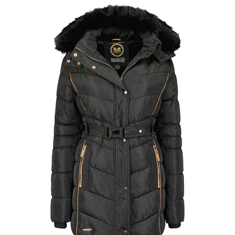 Femme Canadian Peak Parka | Beckmai Black Lady Rm 054