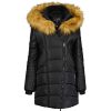 Femme Canadian Peak Parka | Ausmoseak Black Lady Bs 068