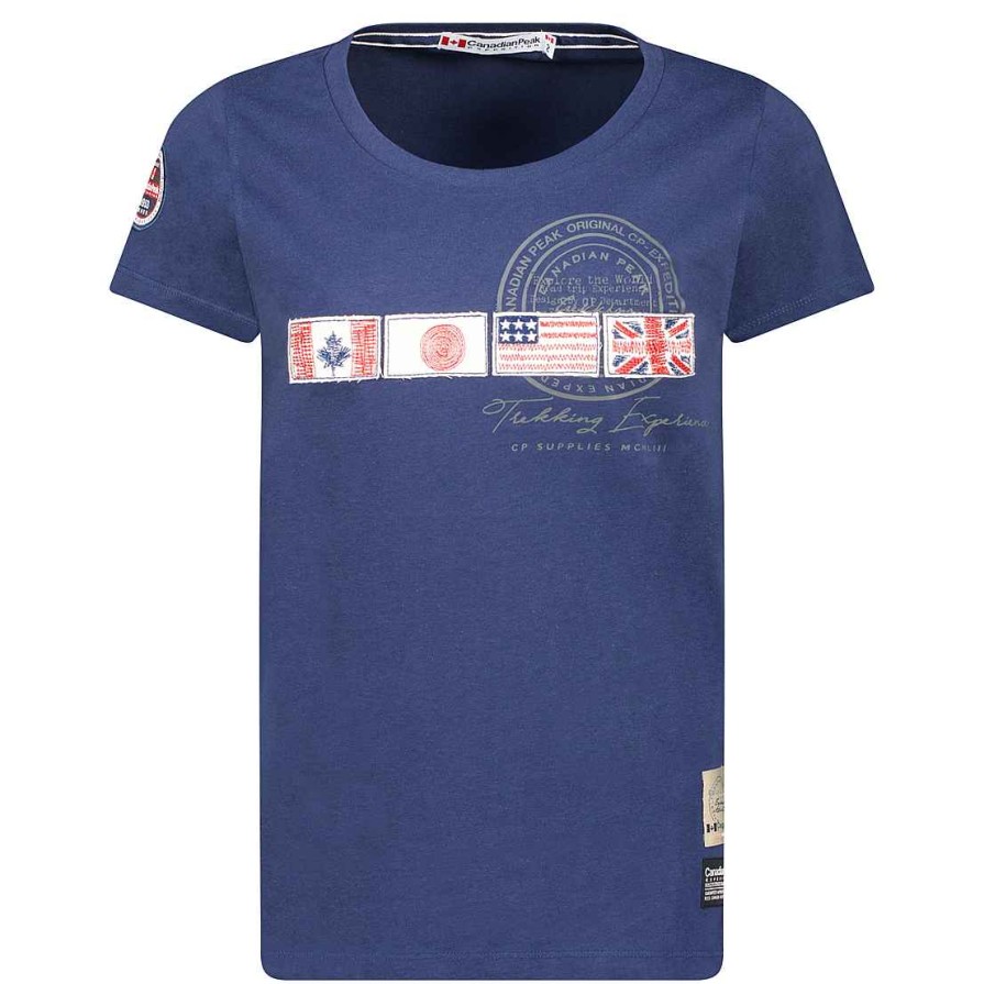 Femme Canadian Peak T-Shirt | Jorameak Navy Rm Lady 235