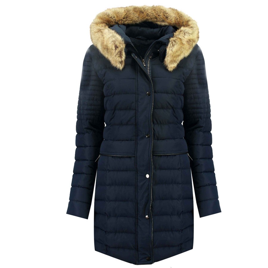 Femme Canadian Peak Parka | Charlizeak Navy Lady Cp 054