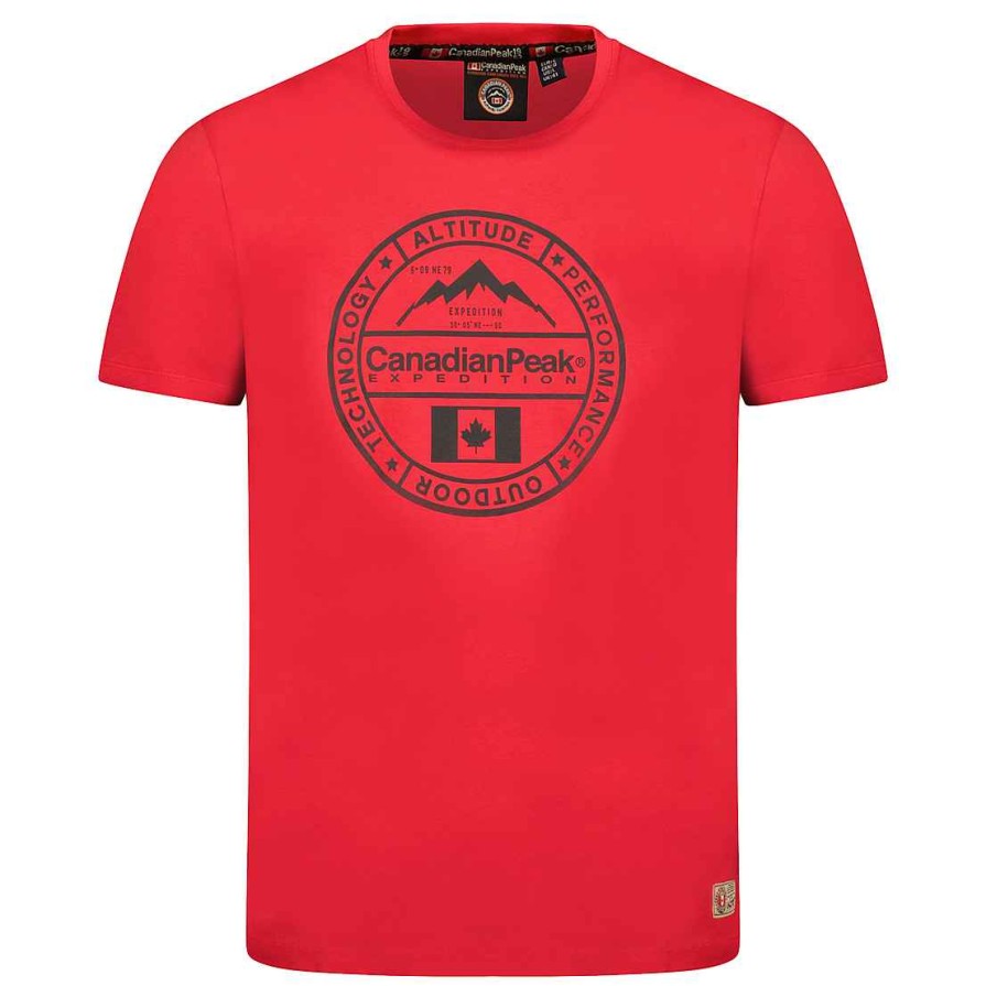 Homme Canadian Peak T-Shirt | Jacobeak Red Rm Men 249