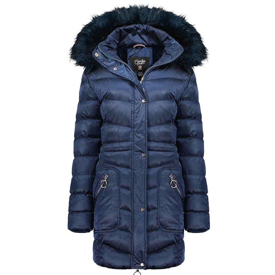 Femme Canadian Peak Parka | Civileak Navy Lady 070