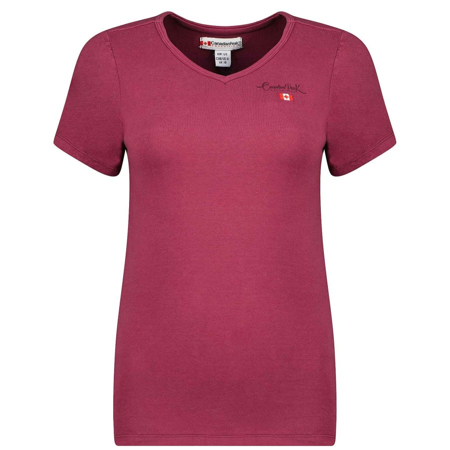 Femme Canadian Peak T-Shirt | Jelodieak Burgundy Rm Lady 419