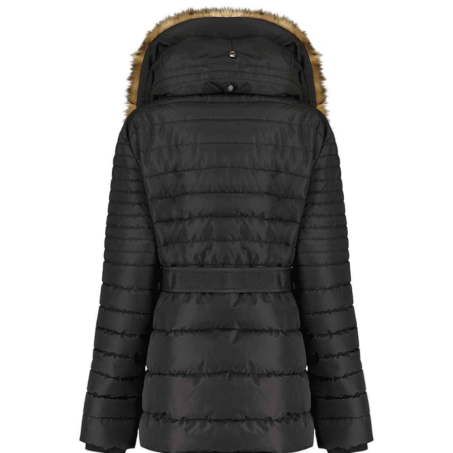 Femme Canadian Peak Parka | Belleneak Black Lady 001 Bs