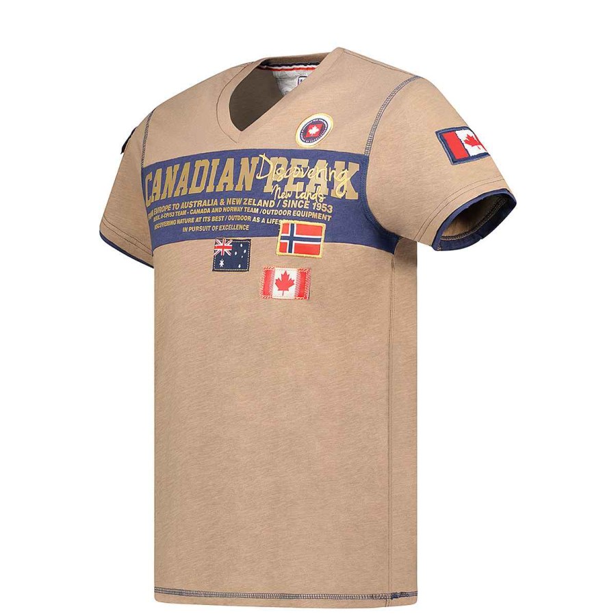 Homme Canadian Peak T-Shirt | Jipeak Taupe Men Cp Rm Men 235