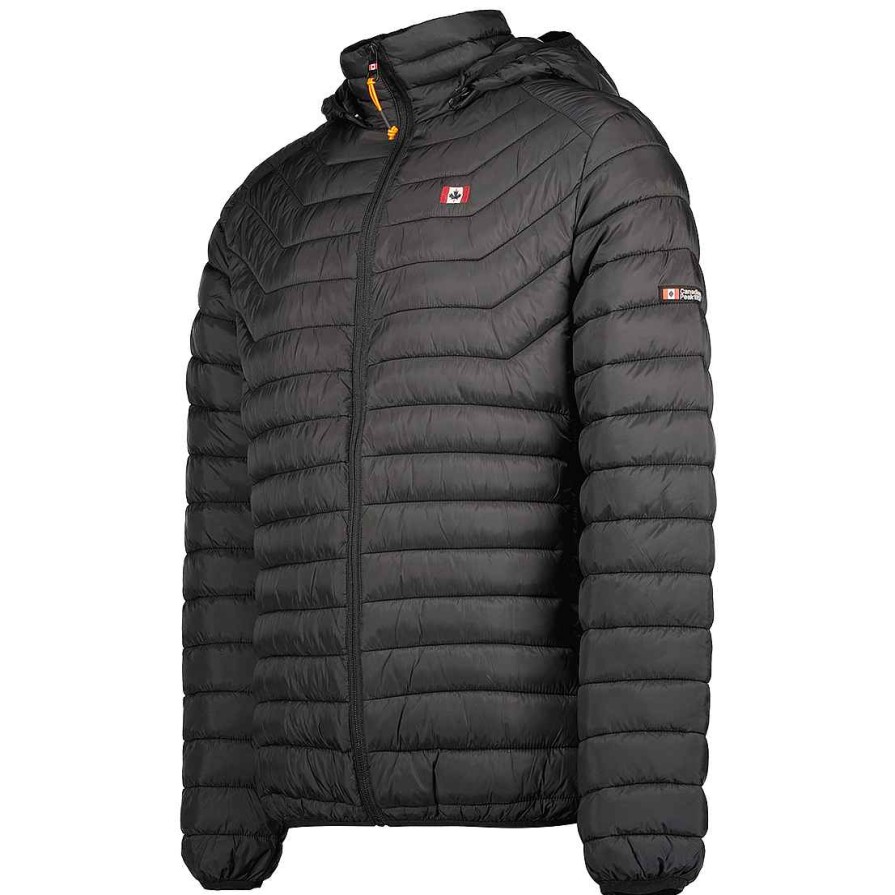 Homme Canadian Peak Blouson | Astoneak Hood Black Men 054