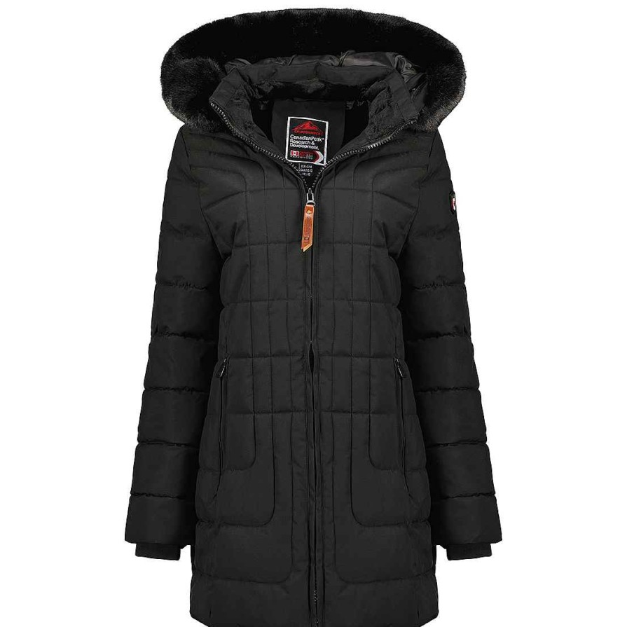 Femme Canadian Peak Parka | Braceleak Black Rm Bs Lady 001