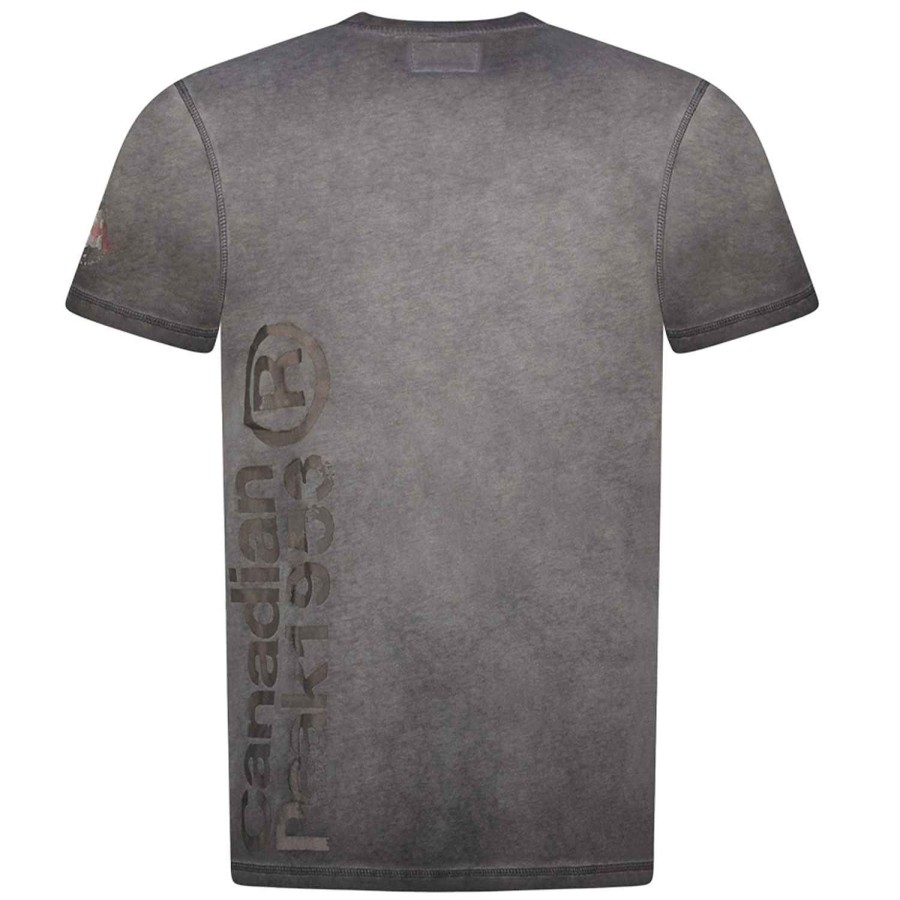 Homme Canadian Peak T-Shirt | Jotzeak Black Men 235