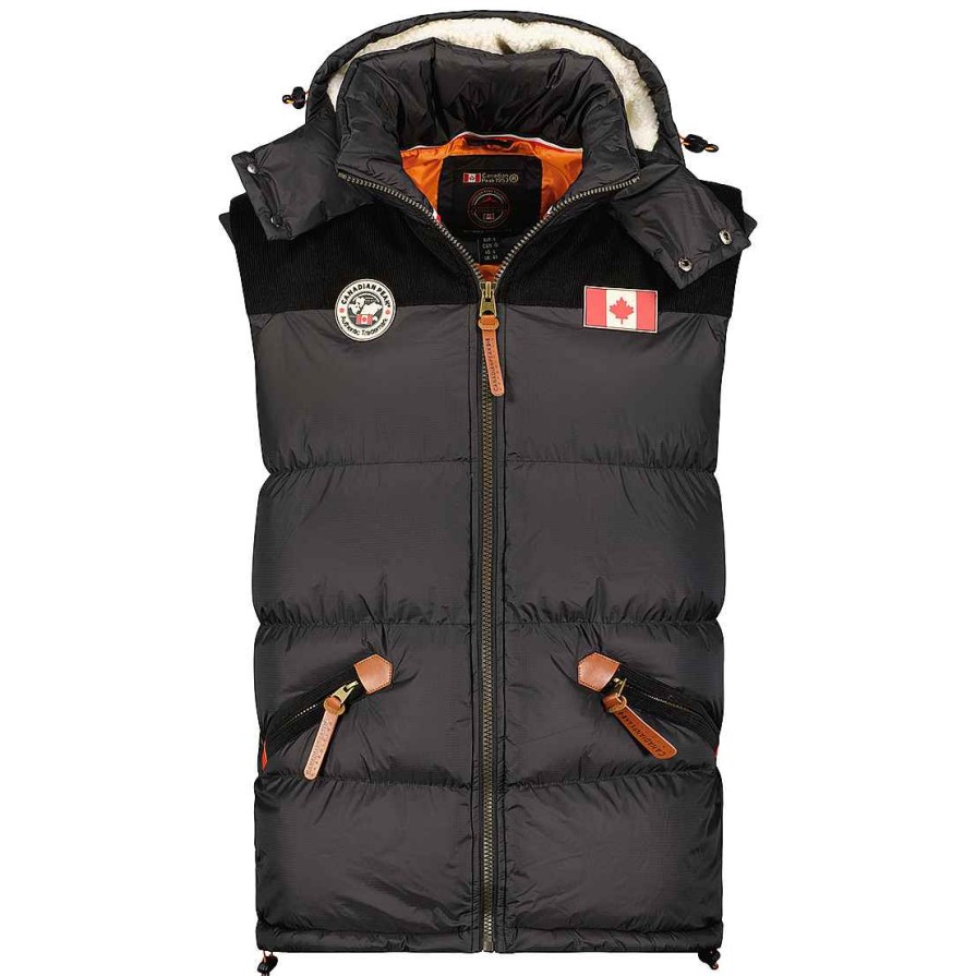 Homme Canadian Peak Gilet | Velianeak Black Rm Men 056