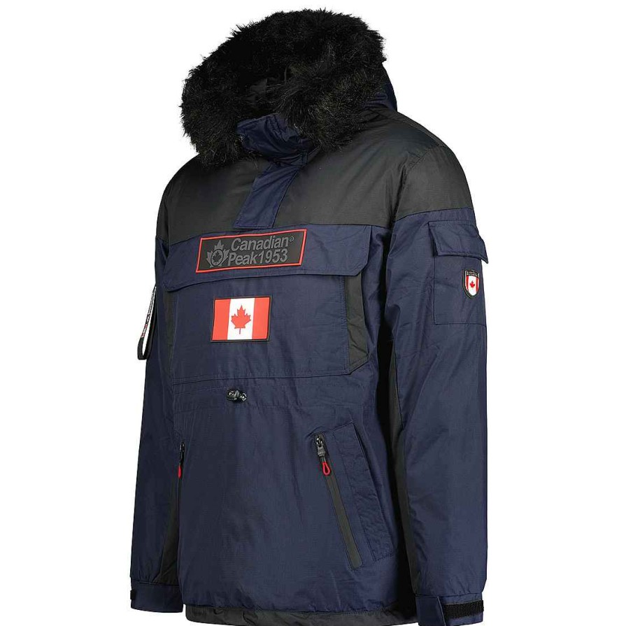 Homme Canadian Peak Parka | Bruneak Rm Navy Men 054