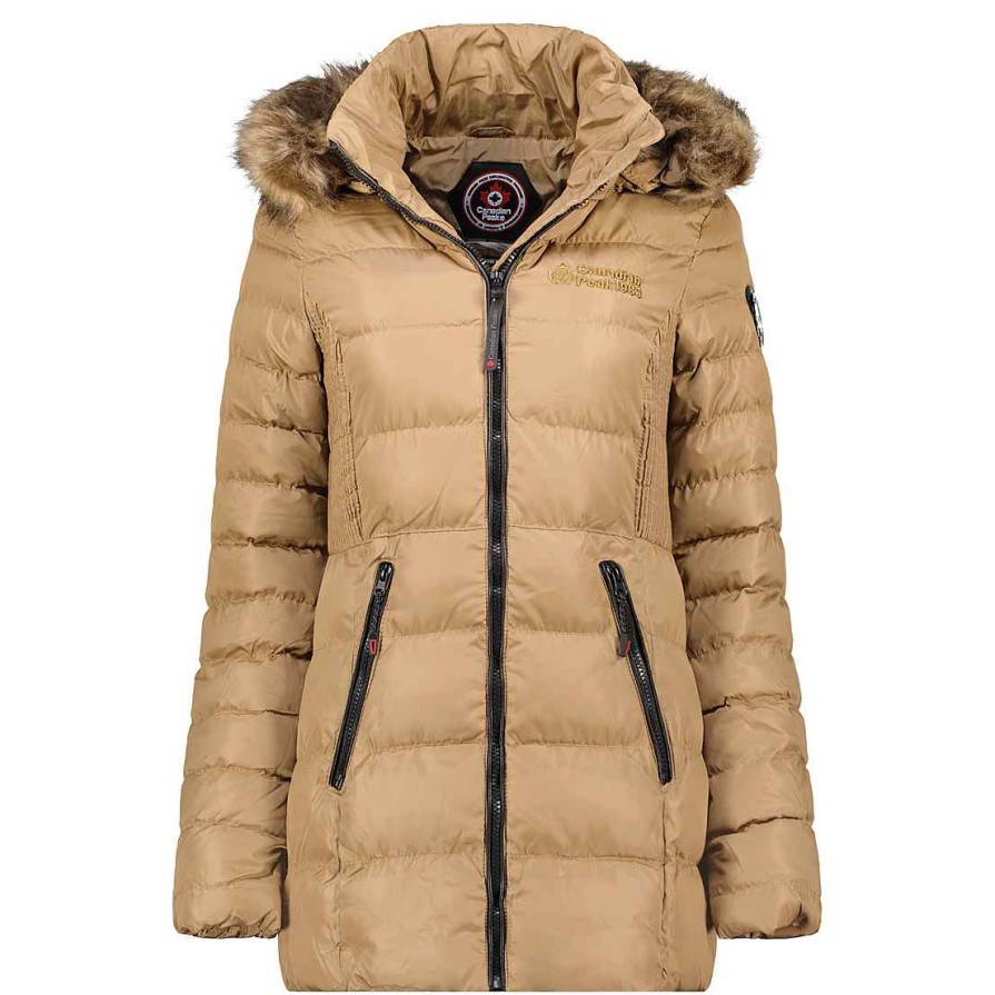 Femme Canadian Peak Parka | Anieseak Taupe Bs Lady 045